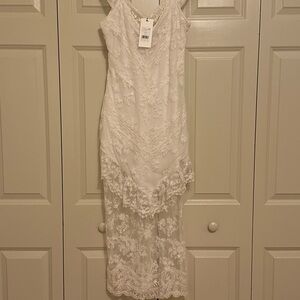 LoveShackFancy Riville Dress Size 10 Off-White